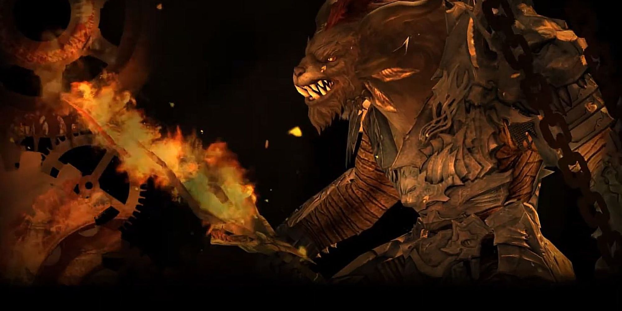 Charr holding sword