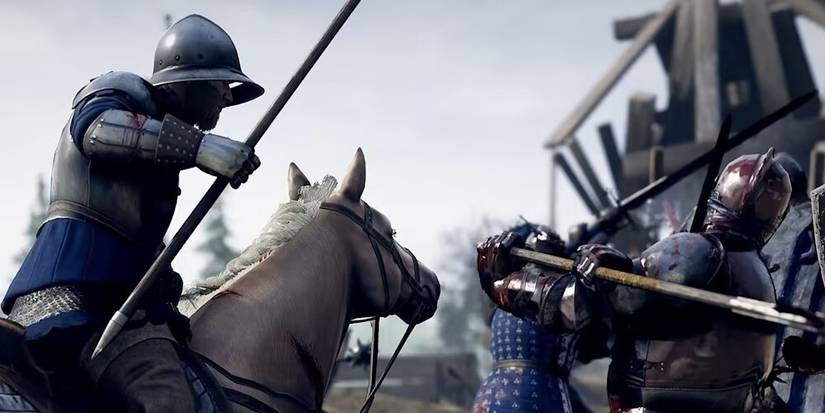 Cavalryman In Mordhau Riding A Horse