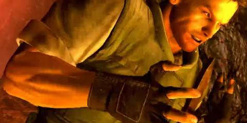 Chris punching boulder