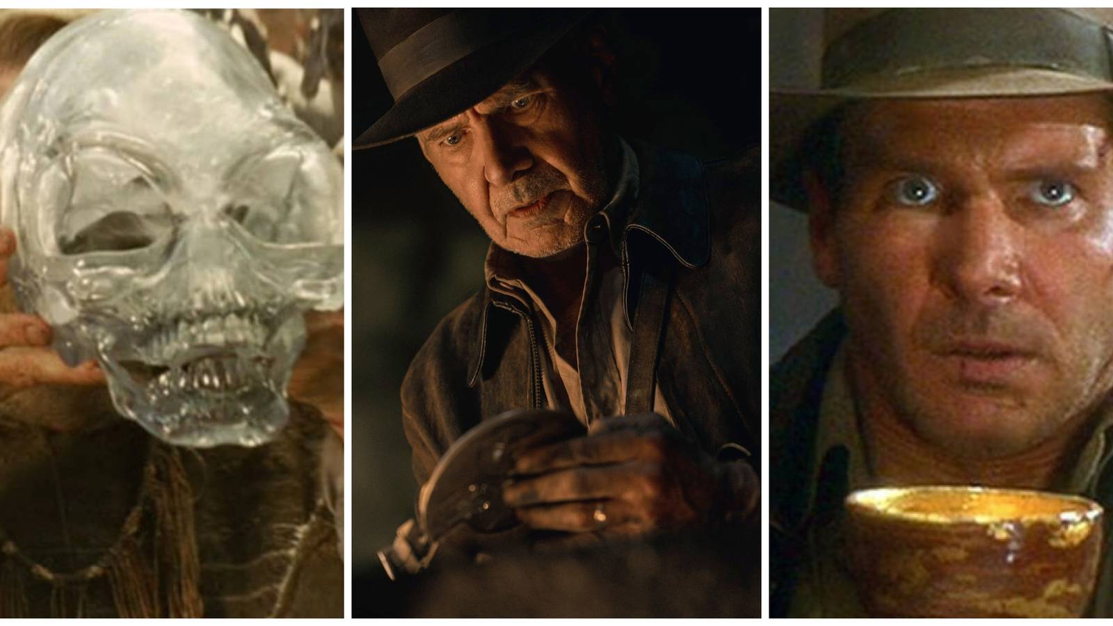 the crystal skull of akator, indiana jones and the dial of destiny, indiana jones and the holy grail
