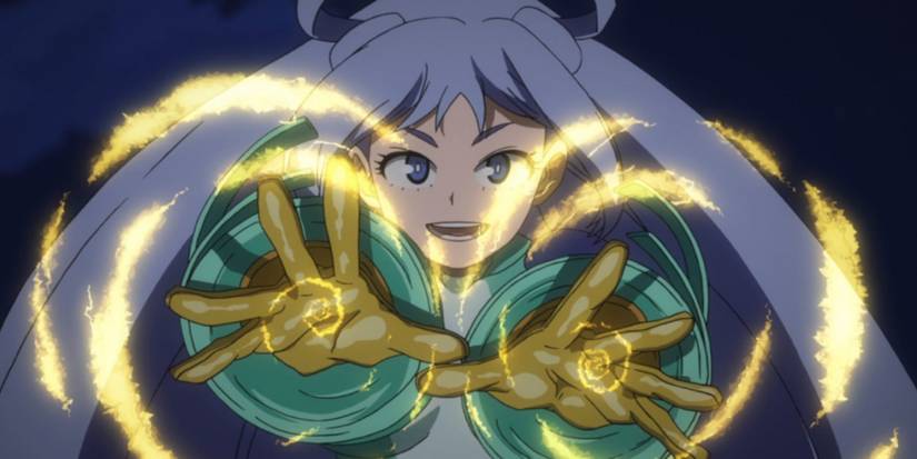Nejire Chan Using Her Wave Motion Quirk Against Villains In My Hero Academia