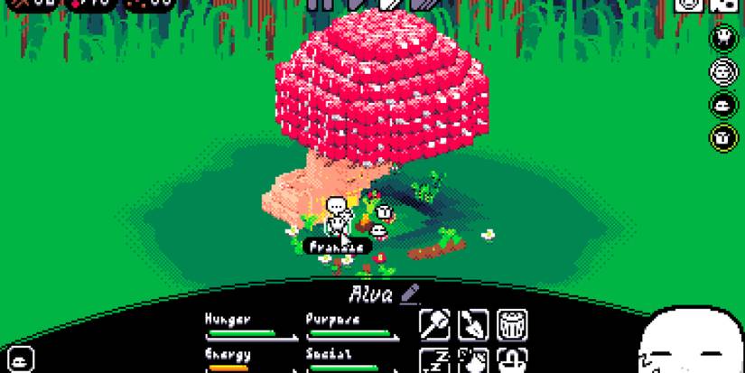 Shroomchitect inspecting citizen