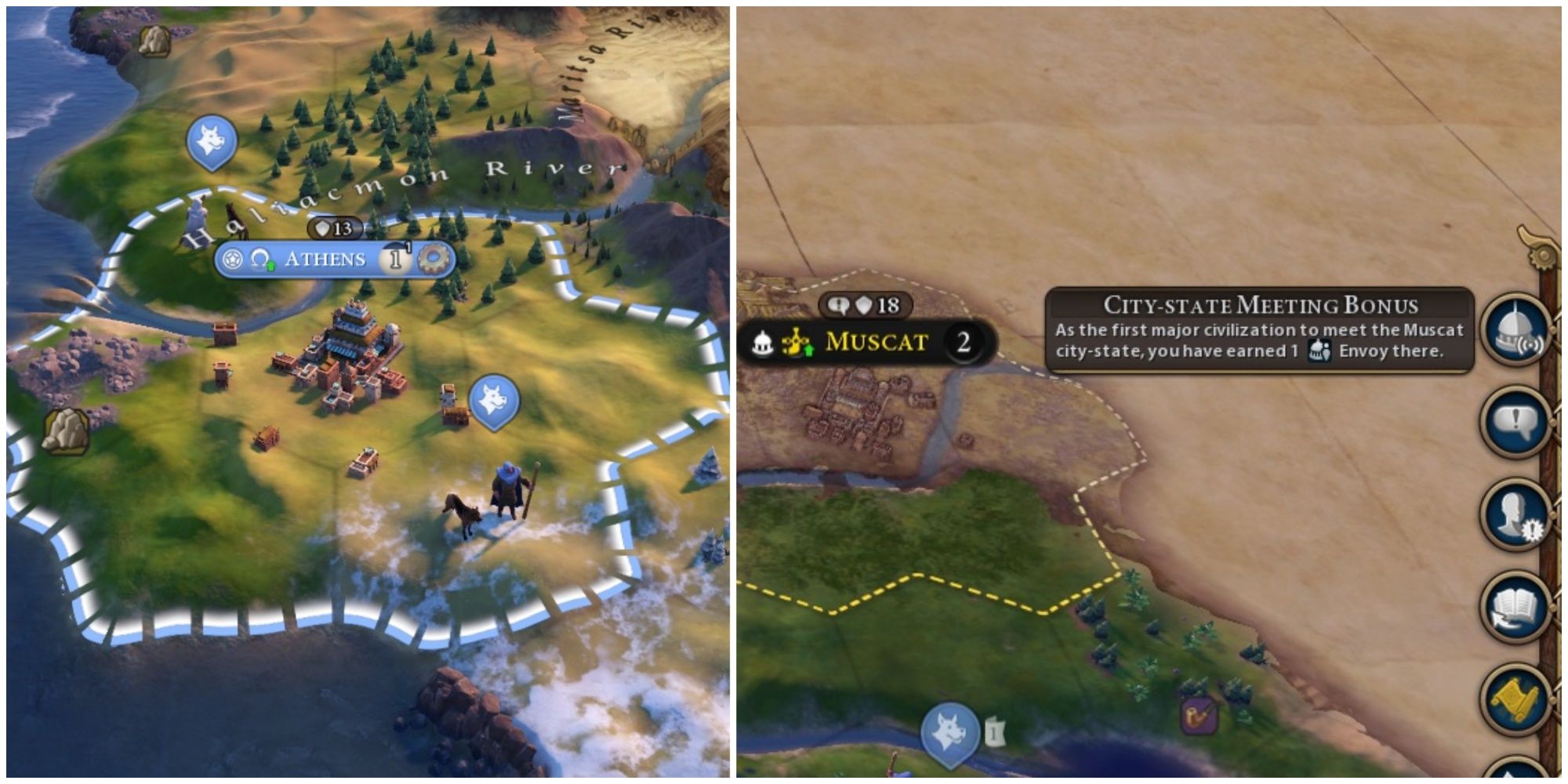 sending scouts early on and meeting bonus city-state