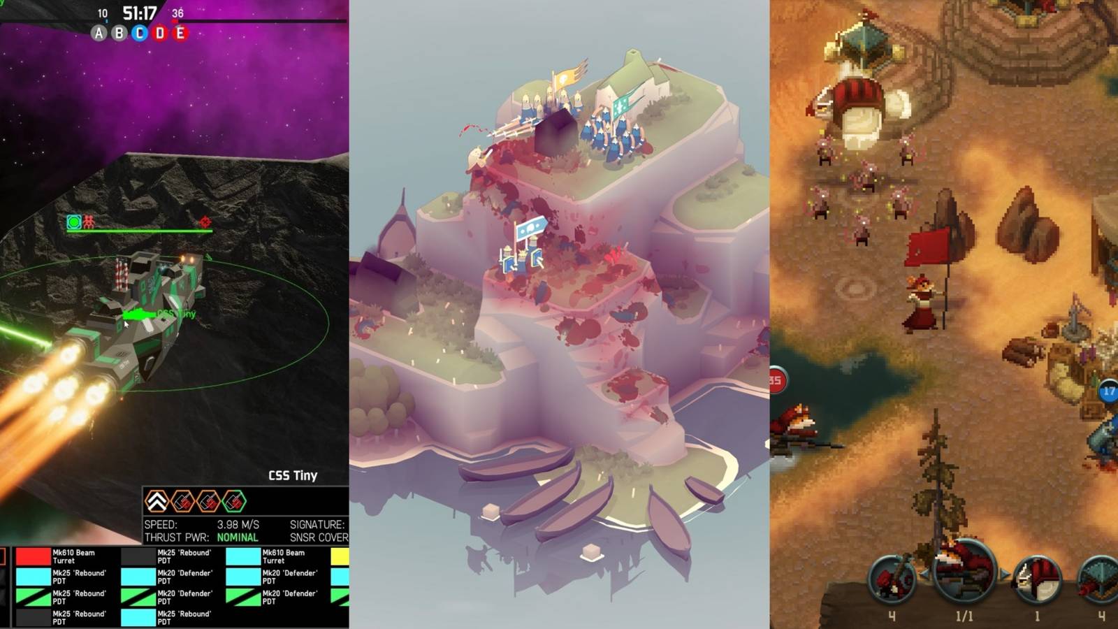 Nebulous: Fleet Command + Bad North + Tooth And Tail gameplay