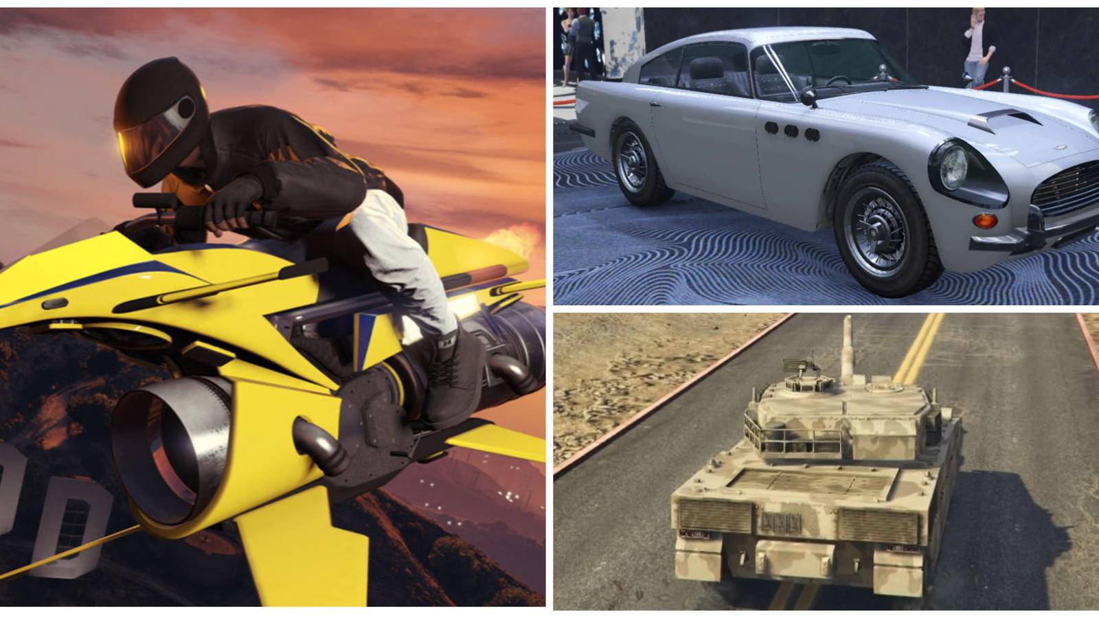 oppressor mk2, rhino tank, jb 700w car in gta 5