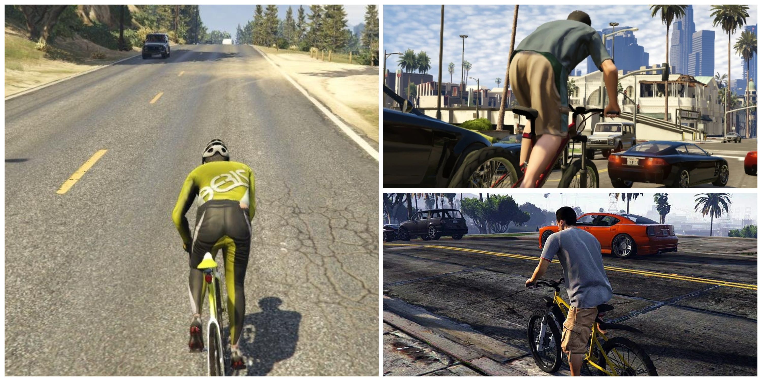 gta 5 characters on bicycles
