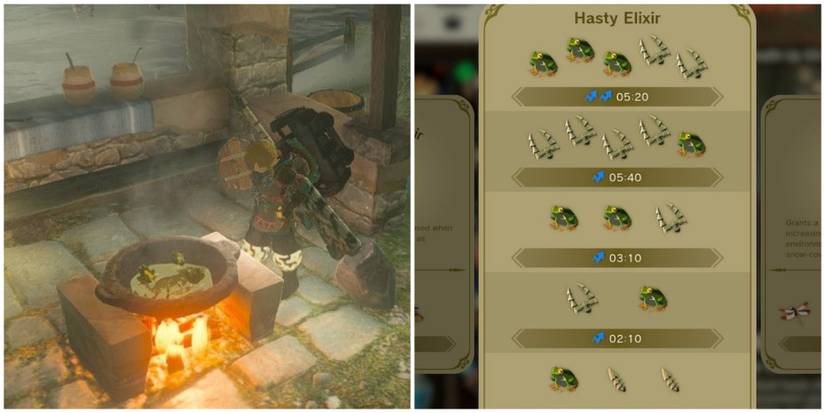cooking pot with frogs and hasty elixir variants