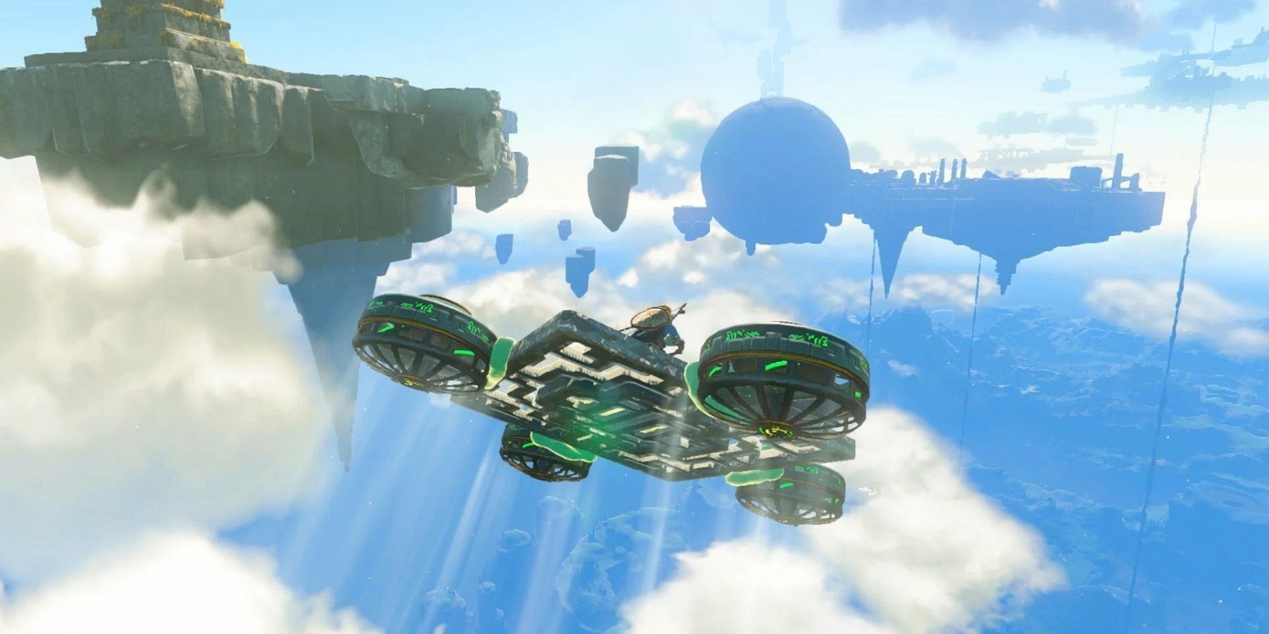 link flying in ultrahand vehicle