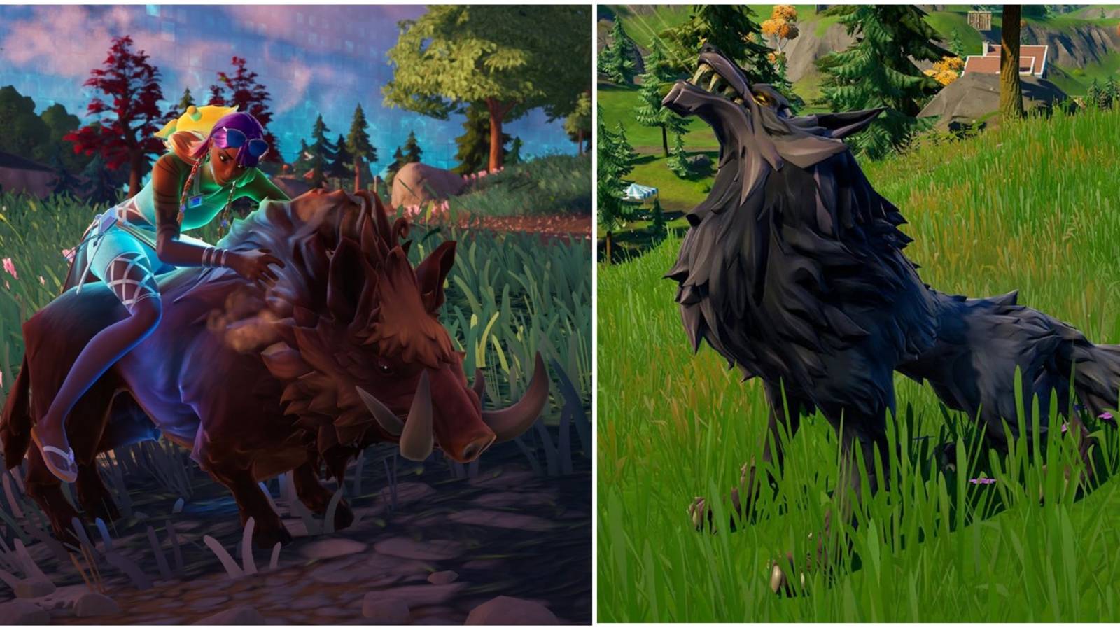 petting boar and wolf in-game