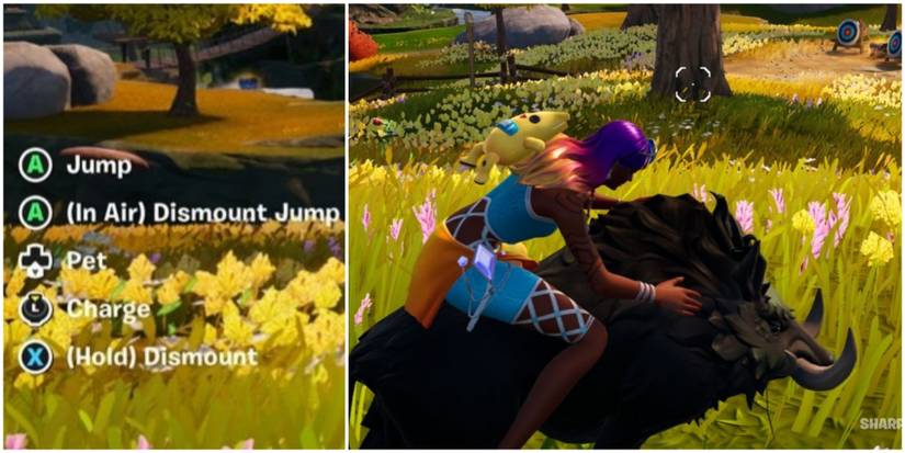 player pets boar in fortnite