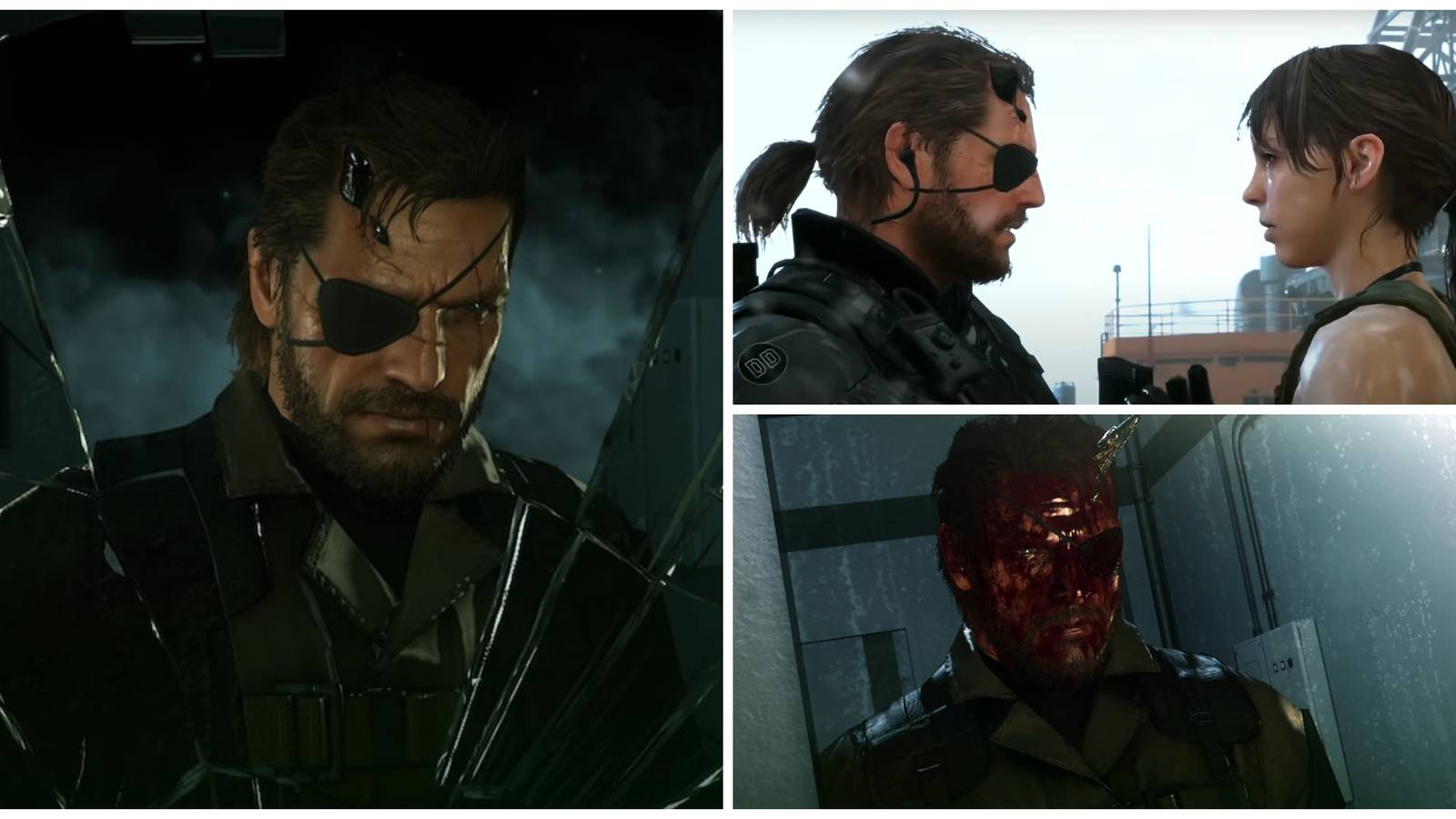 venom snake in metal gear solid 5, demon venom snake, venom snake and quiet romance