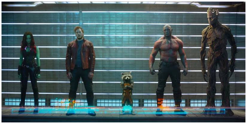 Gamora. Star-Lord. Rocket Raccoon. Drax the Destroyer. Groot.