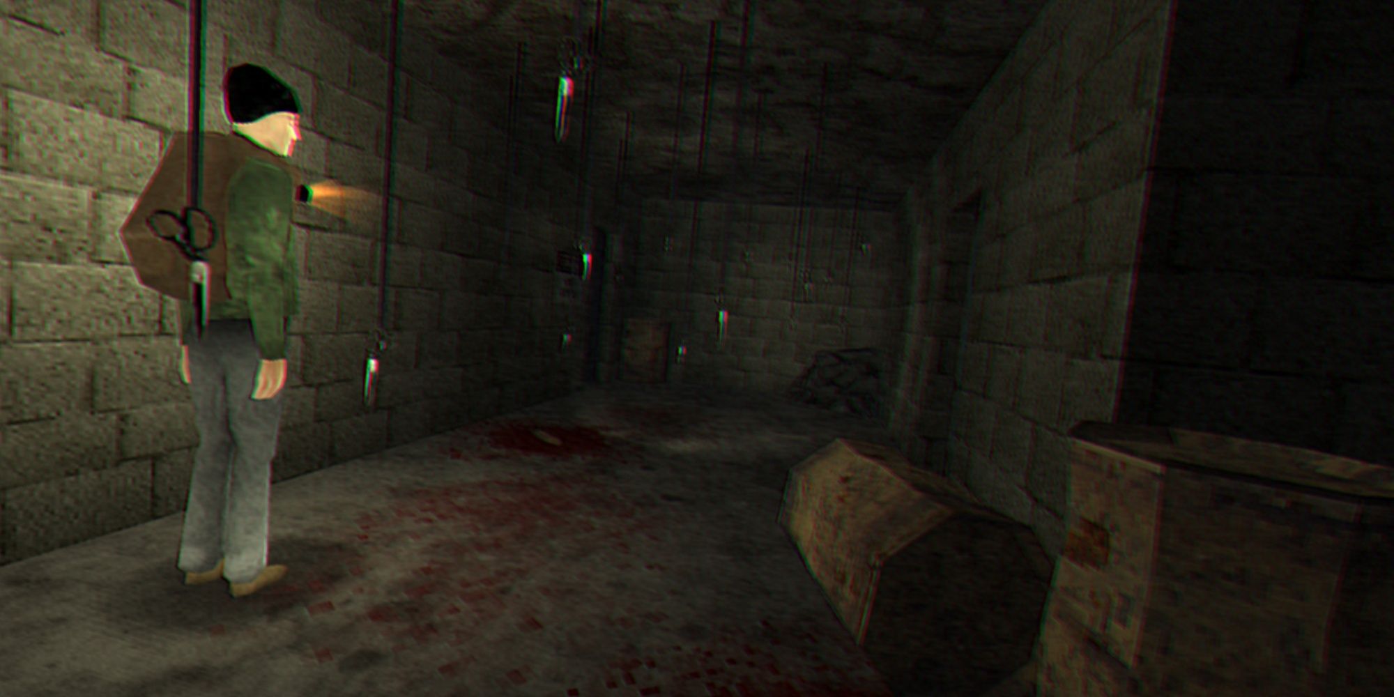 The Night Of The Scissors creepy hallway gameplay