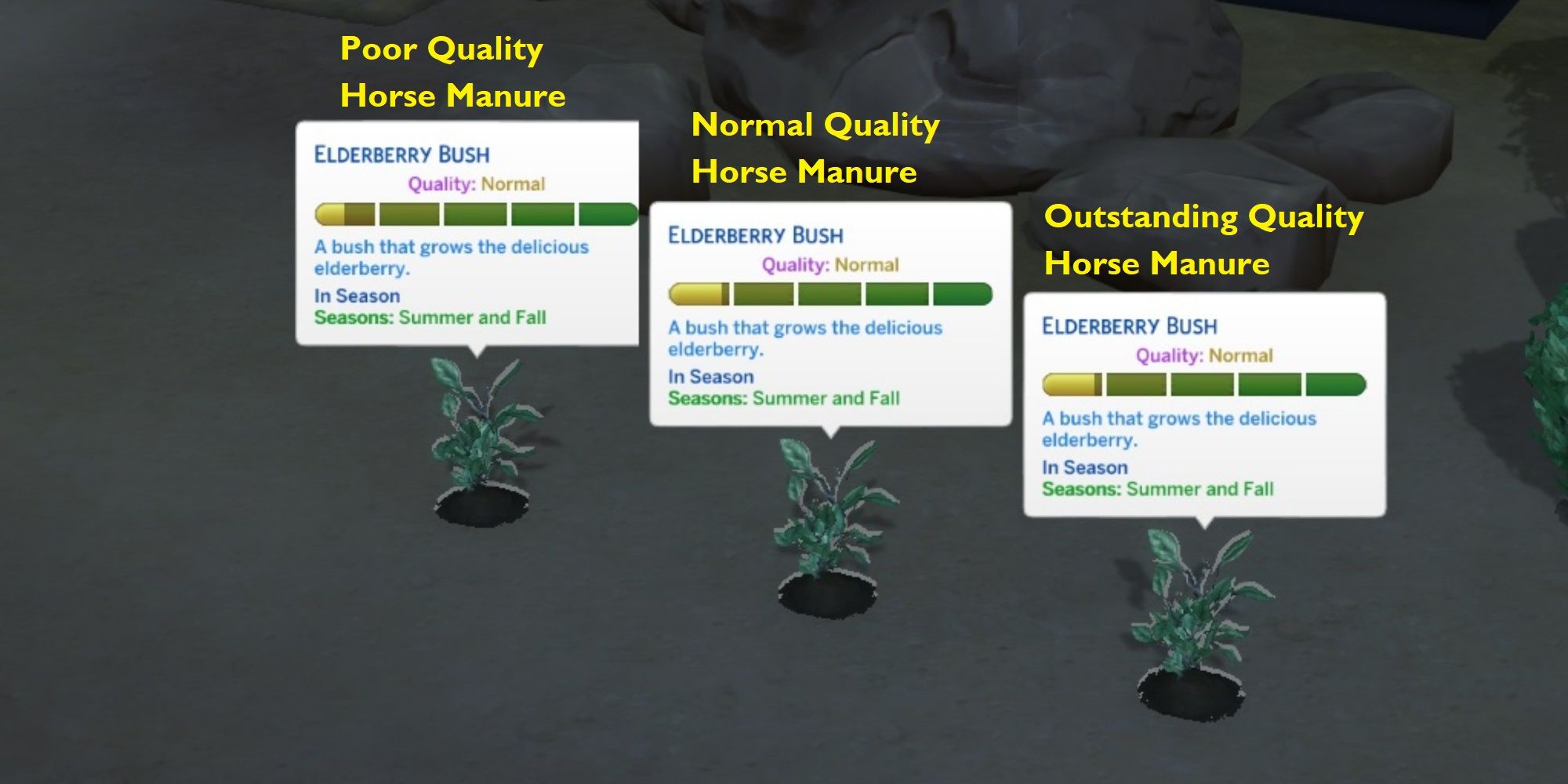 plants grown with horse manure fertilizer the sims 4