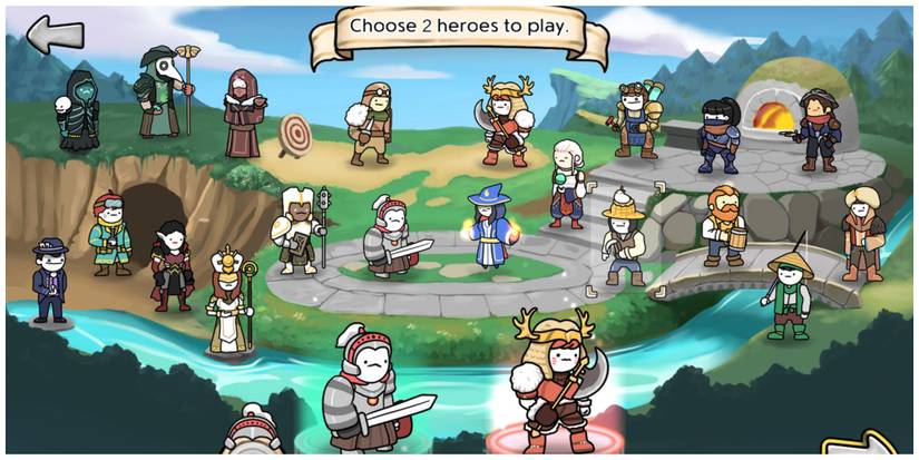 3 Minute Heroes hero selection