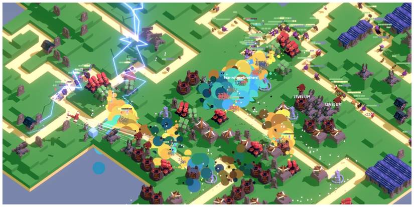 Rogue Tower defending from a wave