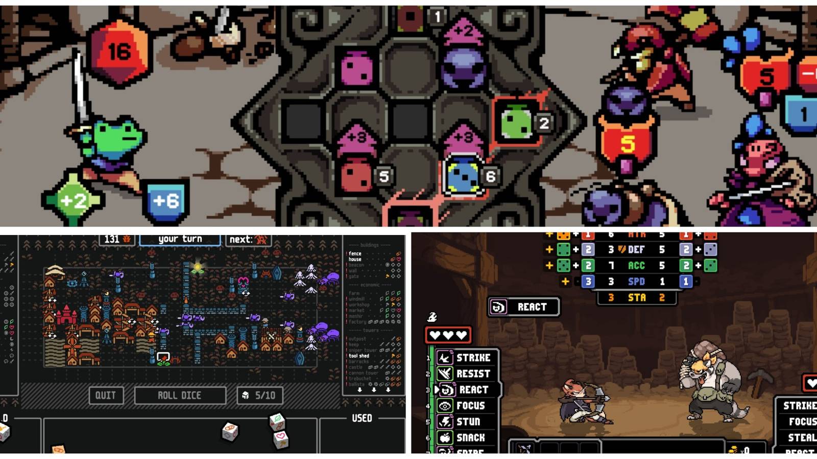 Die In The Dungeon + Luckitown + Dungeons Of Aether gameplay