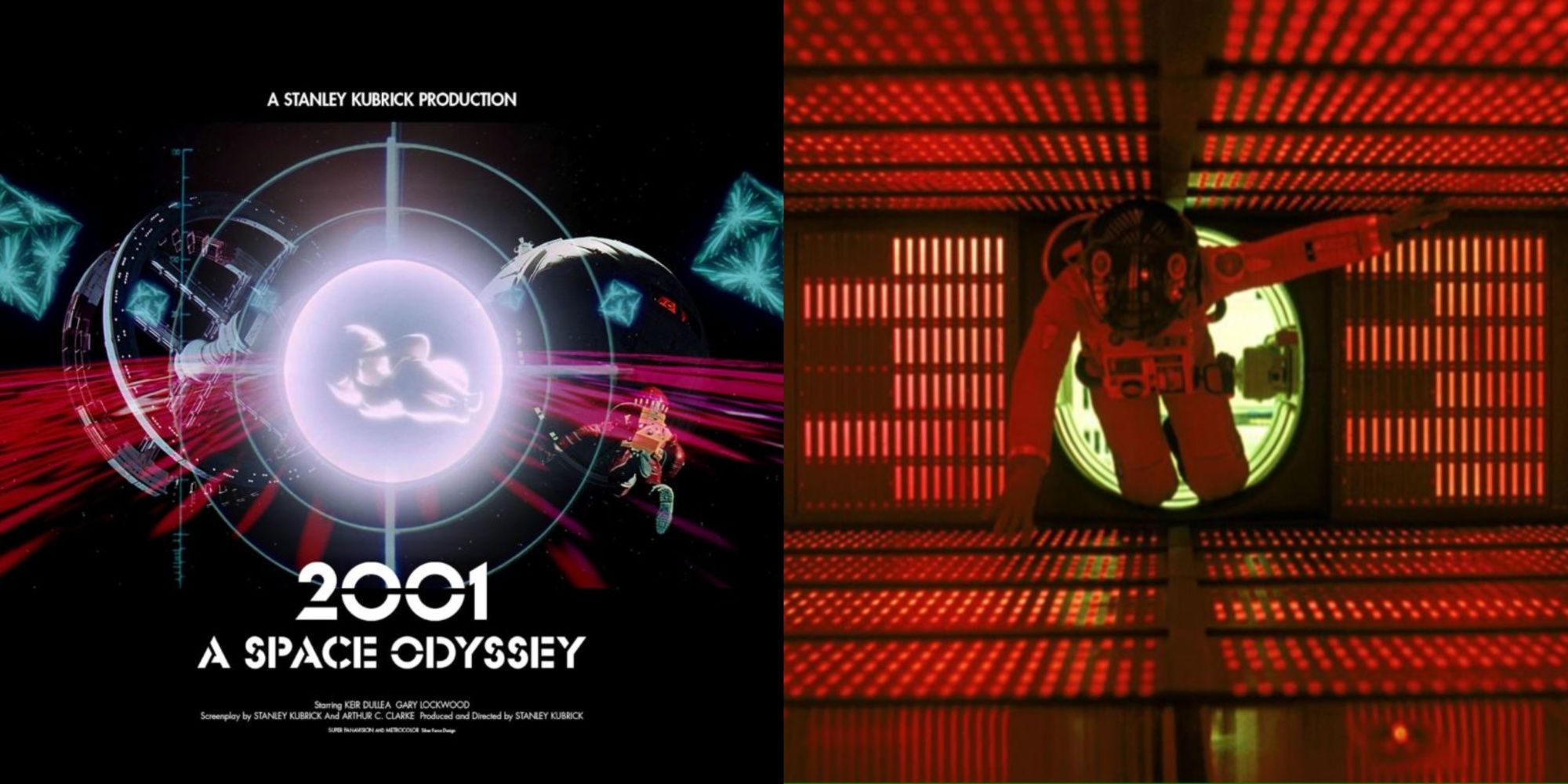 "2001: A Space Odyssey" Poster and Movie Scene
