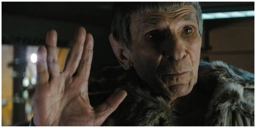Leonard Nimoy as Spock.