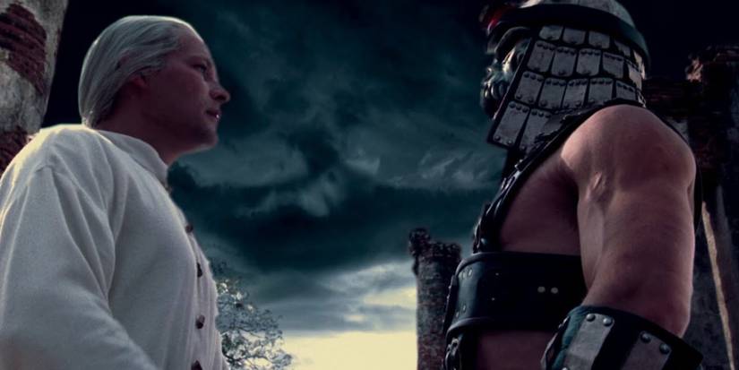 raiden and shao khan in mortal kombat annihilation