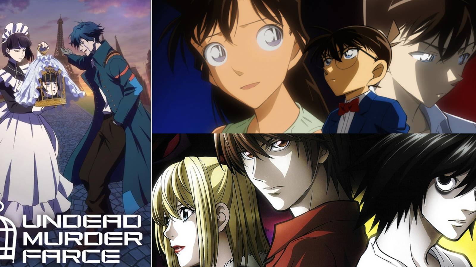 undead murder farce, detective conan, death note