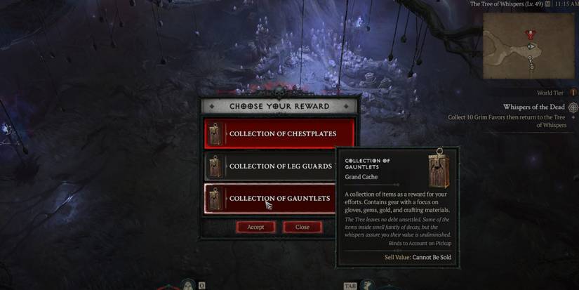 collection of caches tree of whispers diablo 4