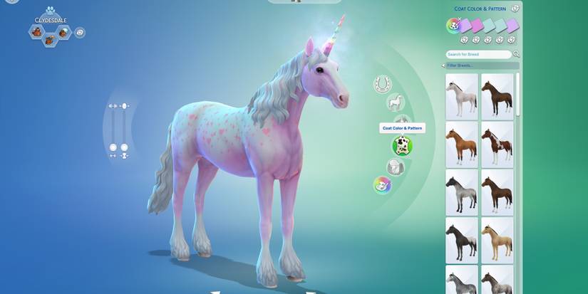 color and pattern unicorn in the sims 4