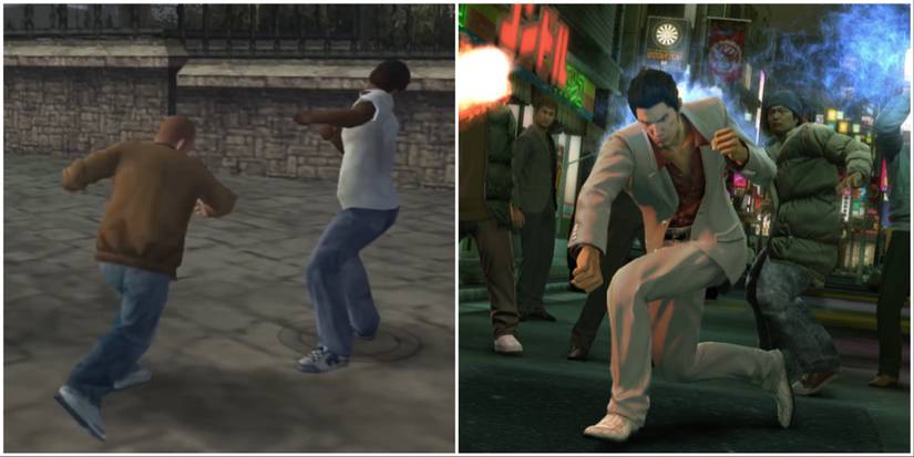 Combat in Bully and Yakuza Kiwami