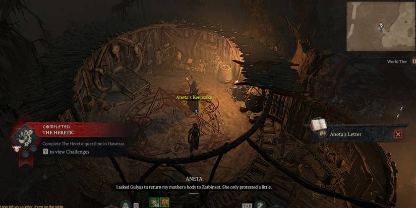 competed the heretic quest line diablo 4