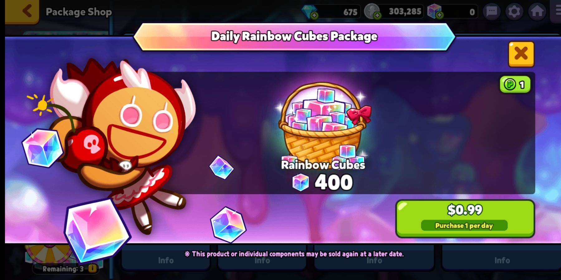 cookie run ovenbreak buy rainbow cubes