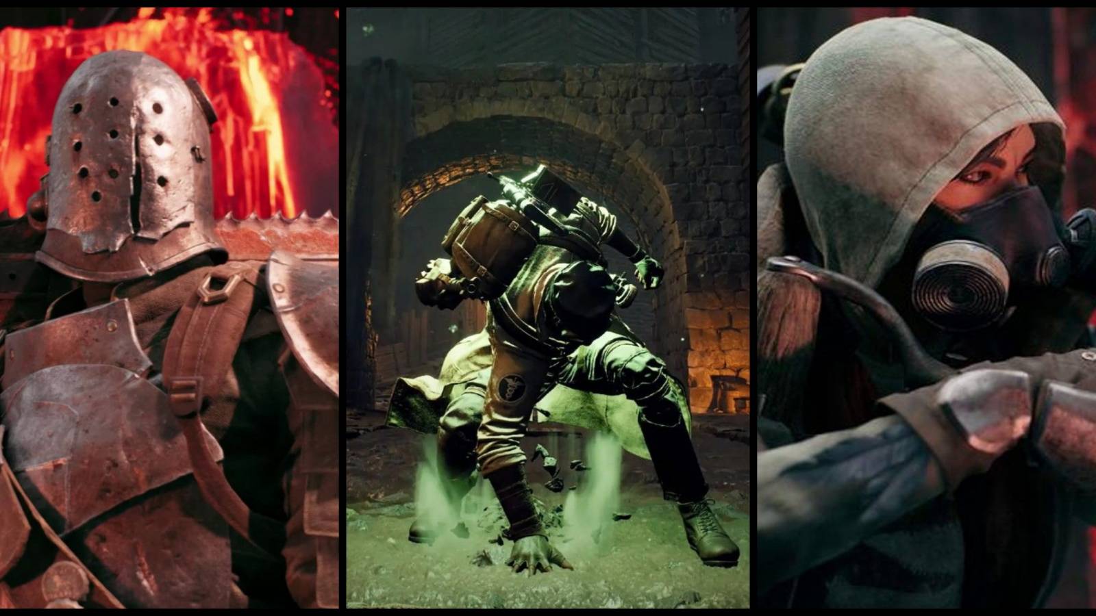 The Challenger, Medic, and Hunter Archetypes from Remnant 2