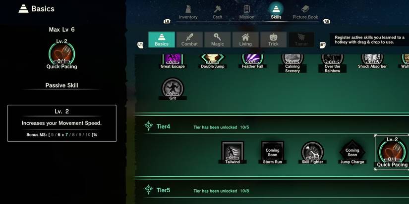Craftopia Skills- Quick Pacing