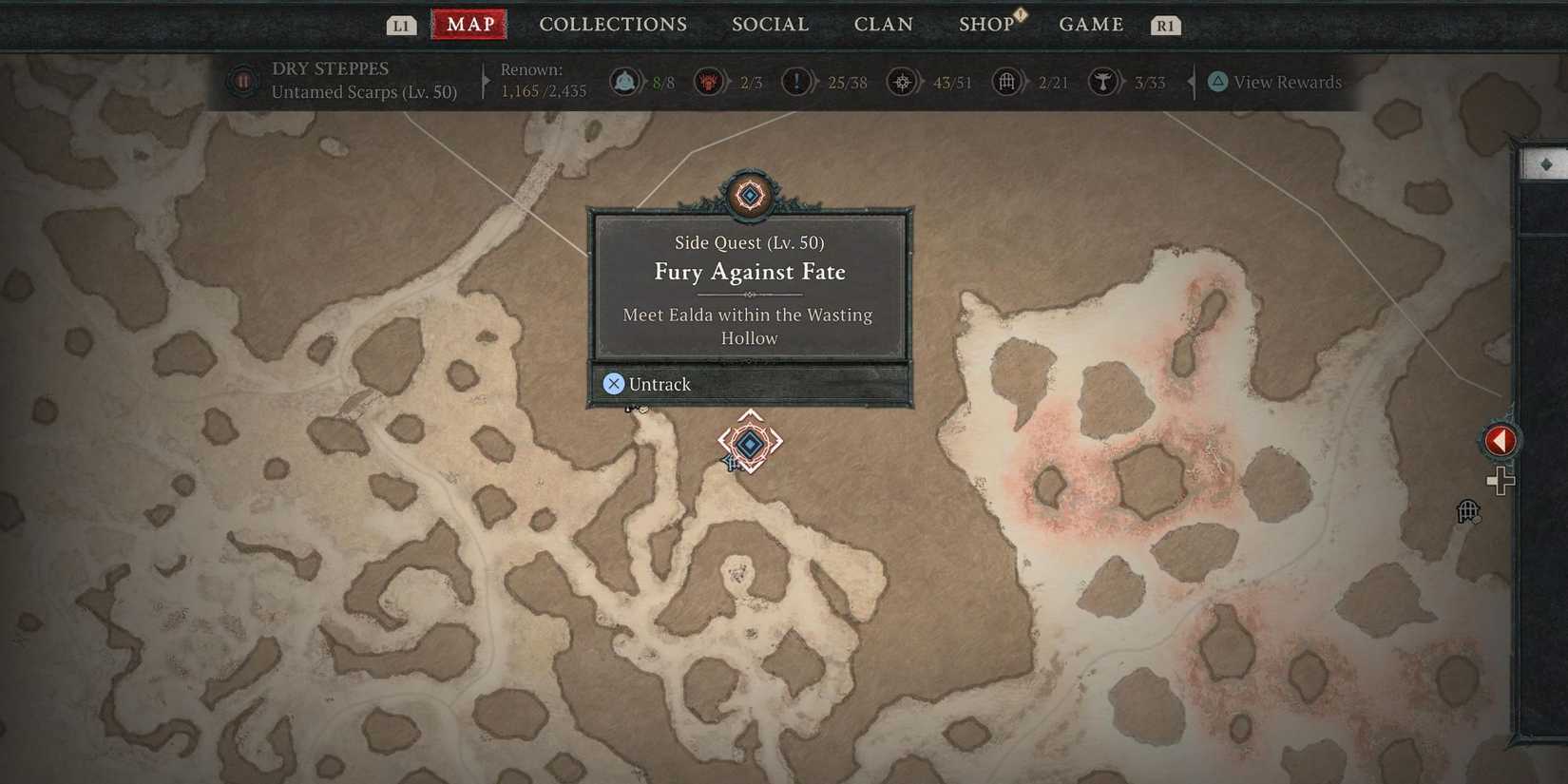 One of the Crane Tribe quests in Diablo 4