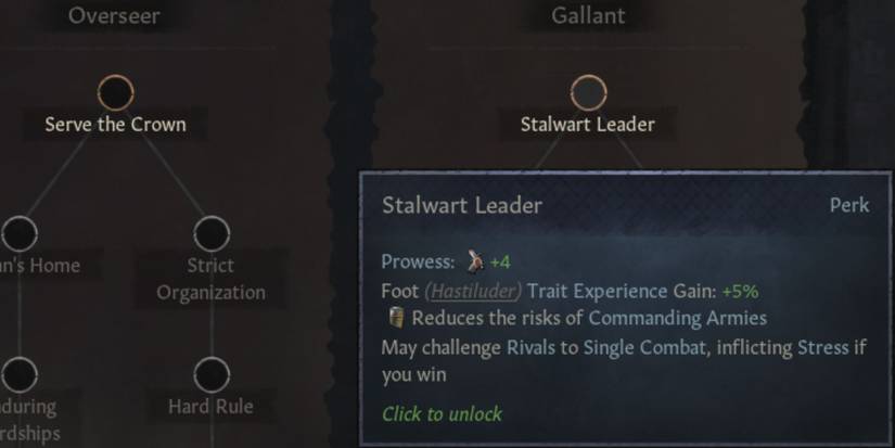 Crusader Kings 3 Stalwart Leader Perk