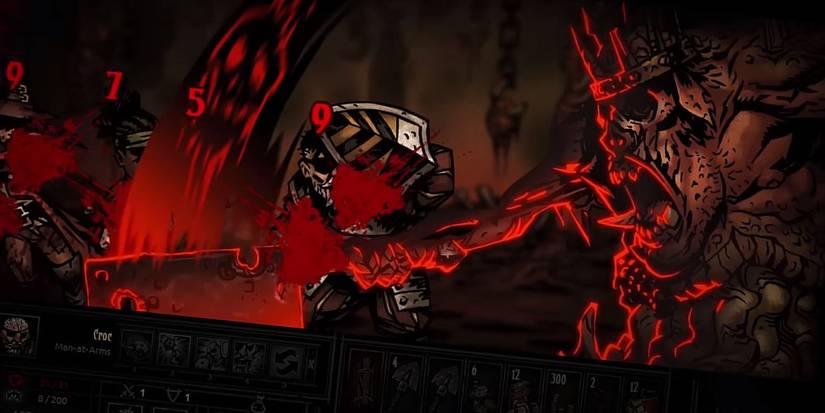 Darkest Dungeon swine king hitting player