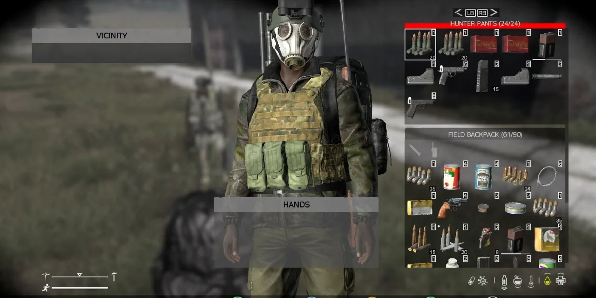 A players inventroy screen showing the Field Backpack and some of the content within.