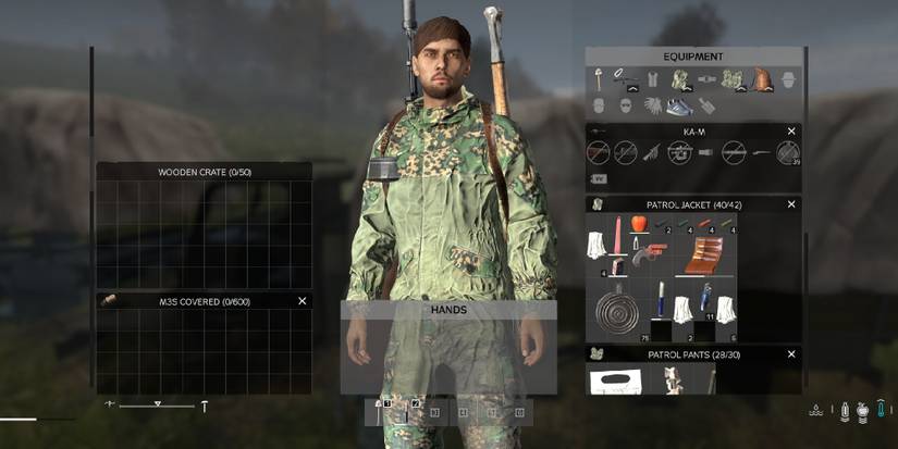 Player character with the patrol pants and jacket equipped.