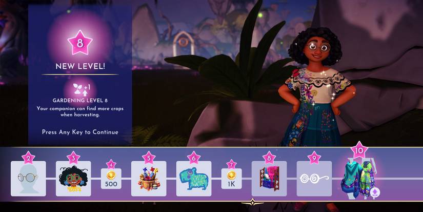 Leveling Friendship with Mirabel in Disney Dreamlight Valley.