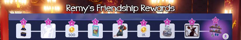 Disney Dreamlight Valley Remy's Friendship Rewards