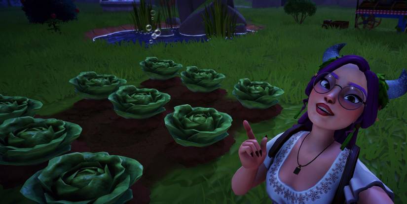 Cooking Salad in Disney Dreamlight Valley.