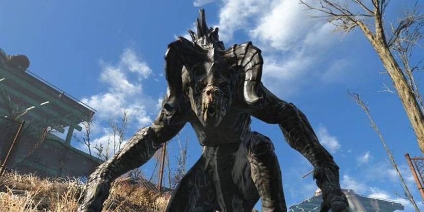 A Deathclaw about to attack