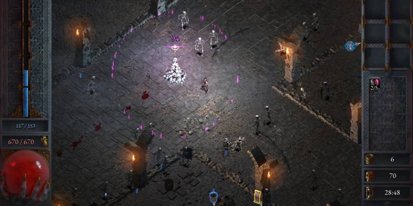 A player using the Defiant Plate garment in Halls Of Torment