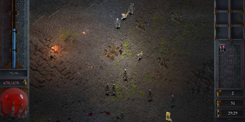 A player using the Demonic Band ring in Halls of Torment