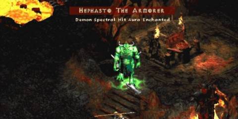 Diablo 2 Hephasto The Armorer Peering Down From The Top Of The Steps