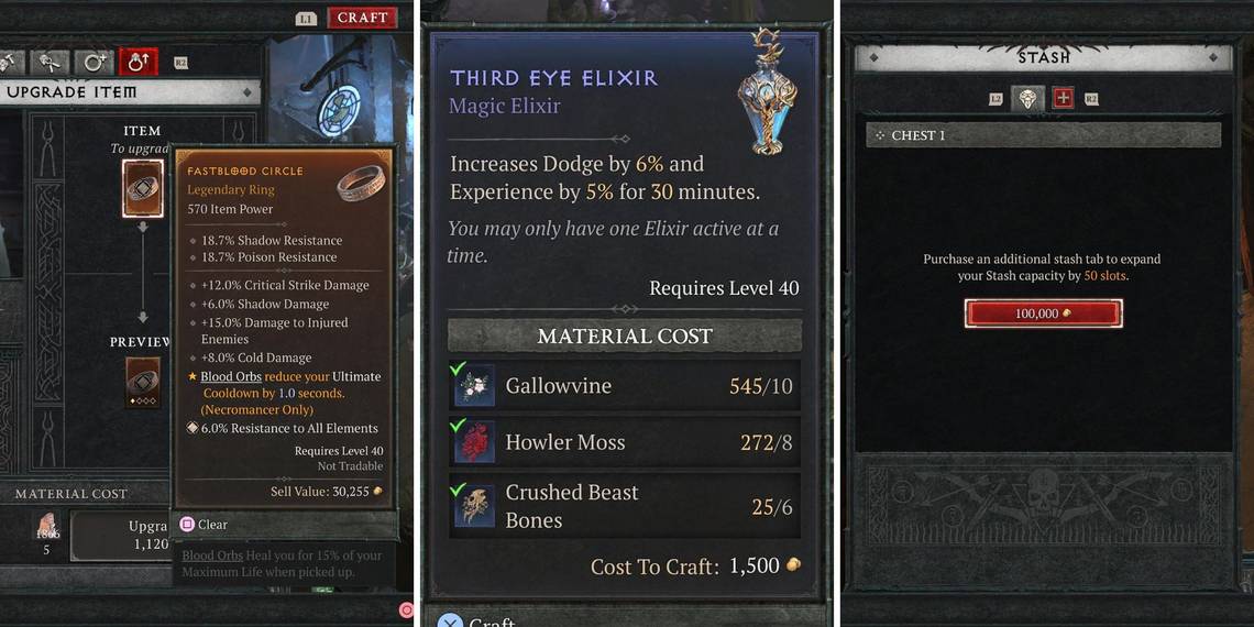 Diablo 4: 6 Equipos que no valen la pena mejorar