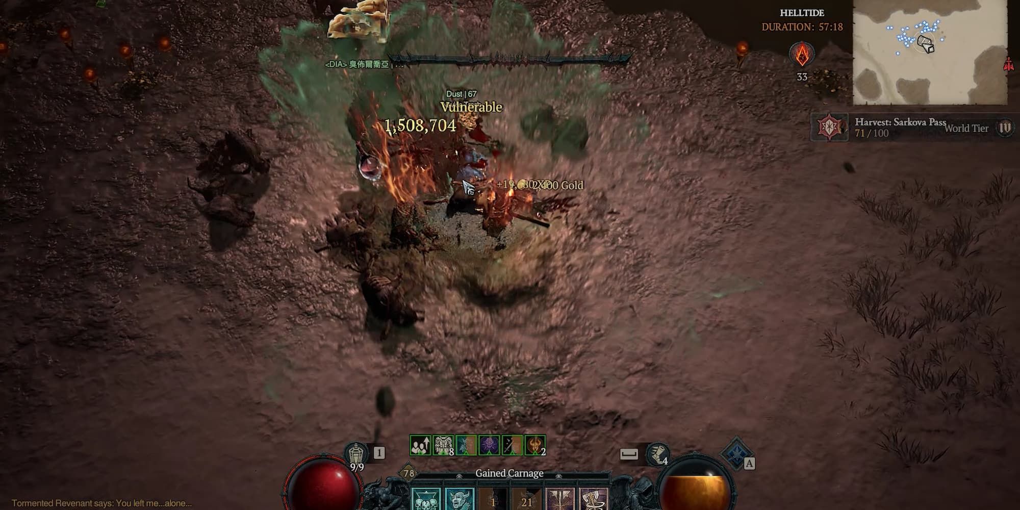 Death Blow hitting for over 1M damage in Diablo 4