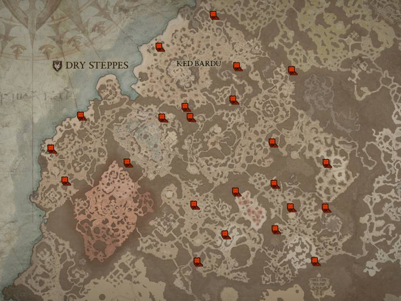 Diablo 4 Complete Dry Steppes Map All Cellars Locations