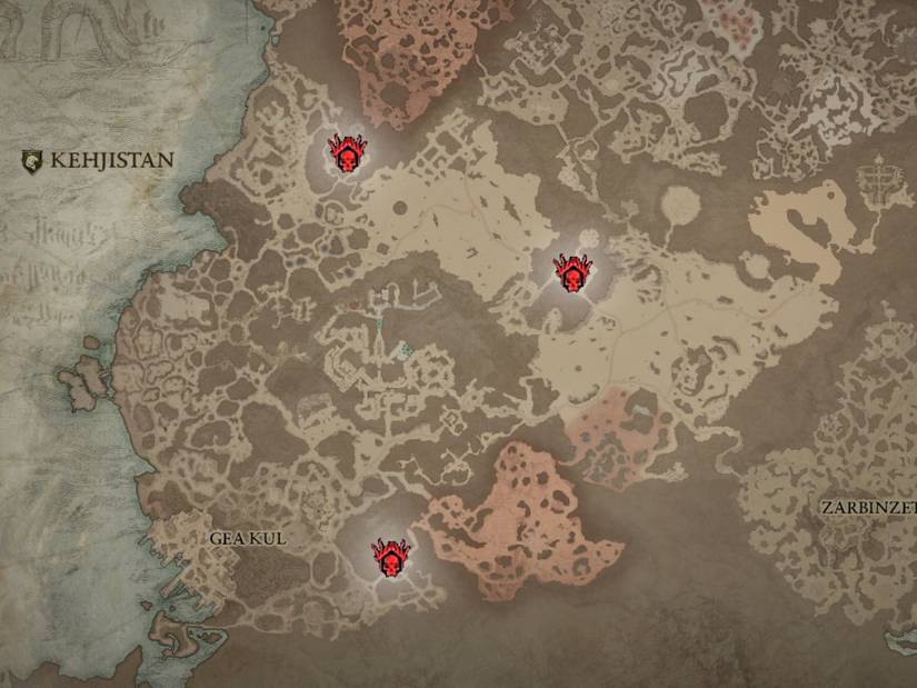 Diablo 4 Complete Kehjistan Map All Strongholds Locations