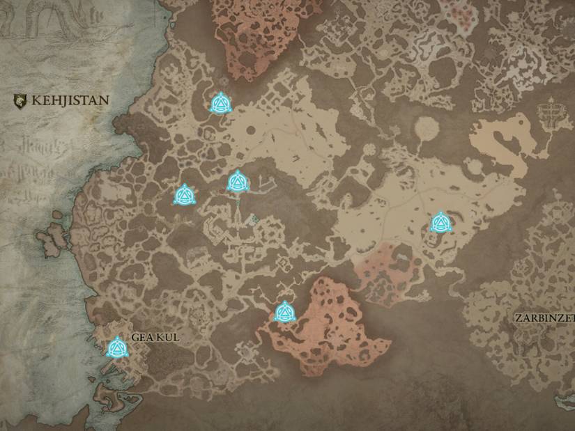 Diablo 4 Complete Kehjistan Map All Waypoints Locations