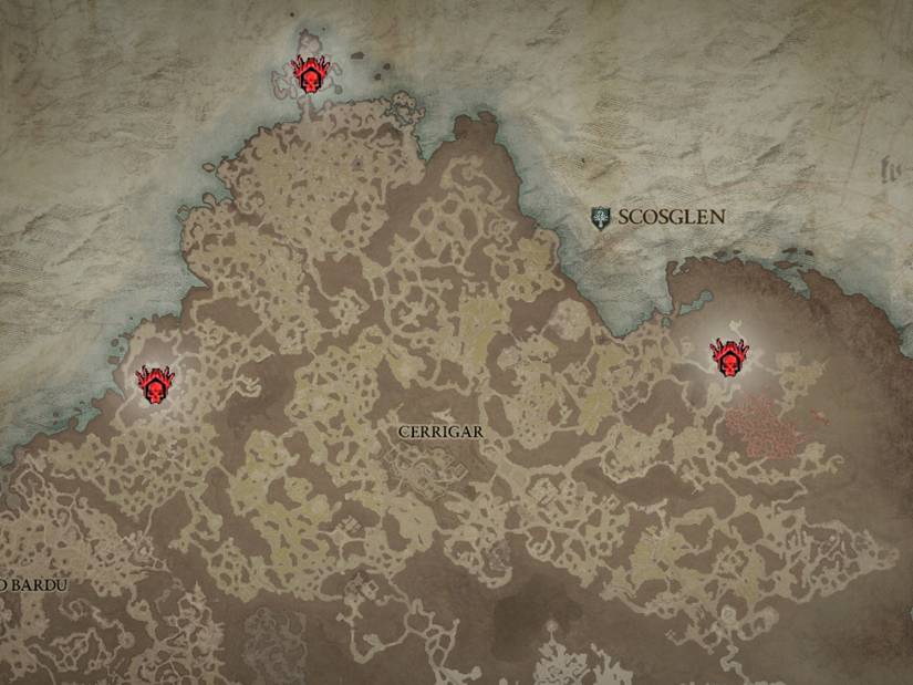 Diablo 4 Complete Scosglen Map All Strongholds Locations